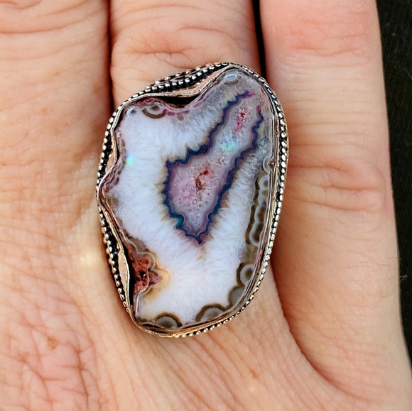 New Solar Agate 925 Silver Ring. - Picture 2 of 12